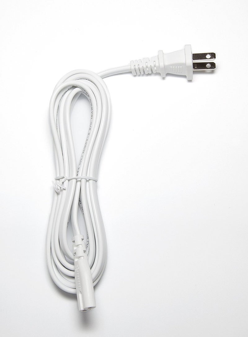 Omnihil (White) 5 Feet AC Power Cord Compatible with Brother CS-6000i Computerized Sewing MAC Hine - Image 2